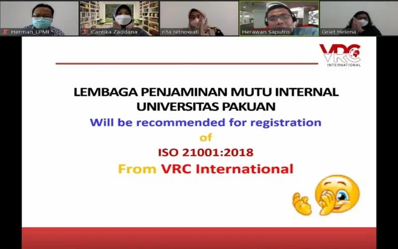 LPMI UNPAK Perpanjang Sertifikat ISO Pendidikan 21001:2018